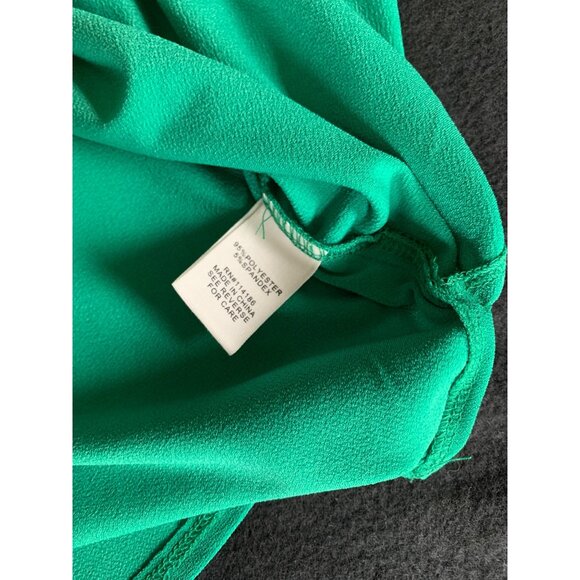 Green Button-Accent Short Sleeve Top By 89th & Madison Womens Size Large - Picture 4 of 9